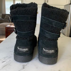 Koolaburra size 1 black suede boots